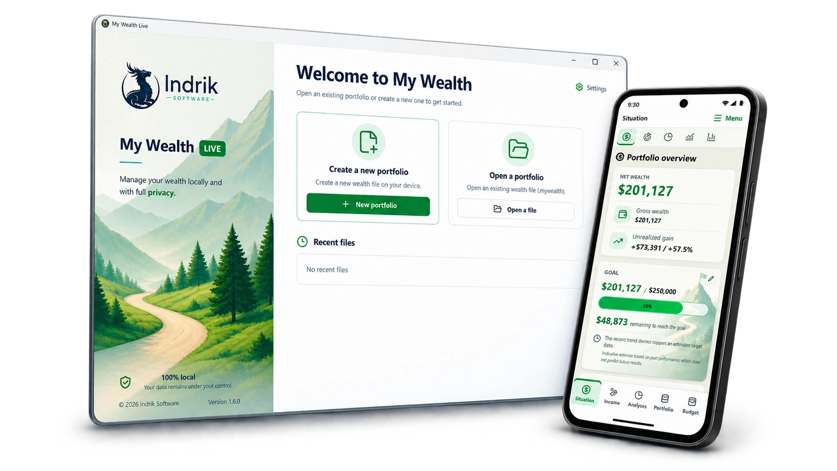 My Wealth Live start page