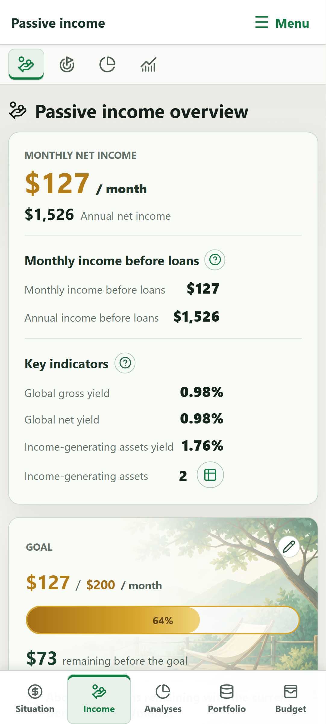 Preview of My Wealth on Android